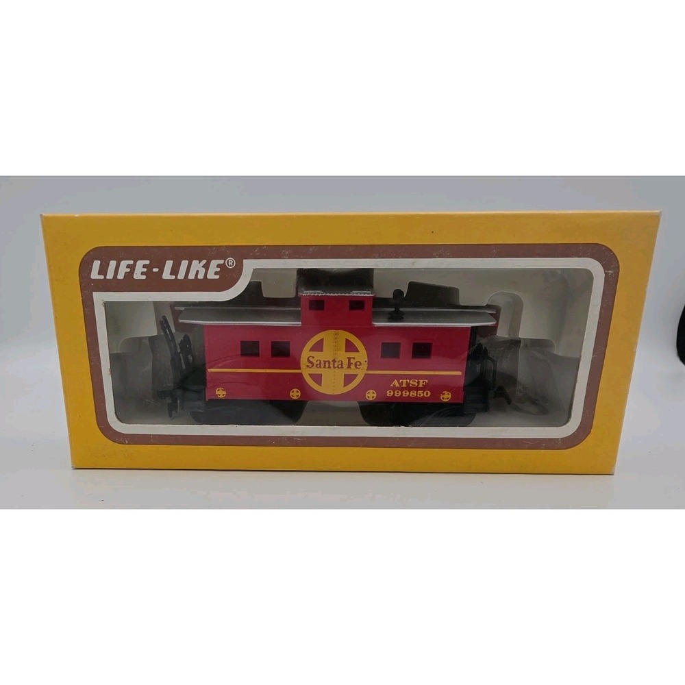 Life Like HO Scale Santa Fe ATSF 999850 Caboose 8542 Red Vintage Train